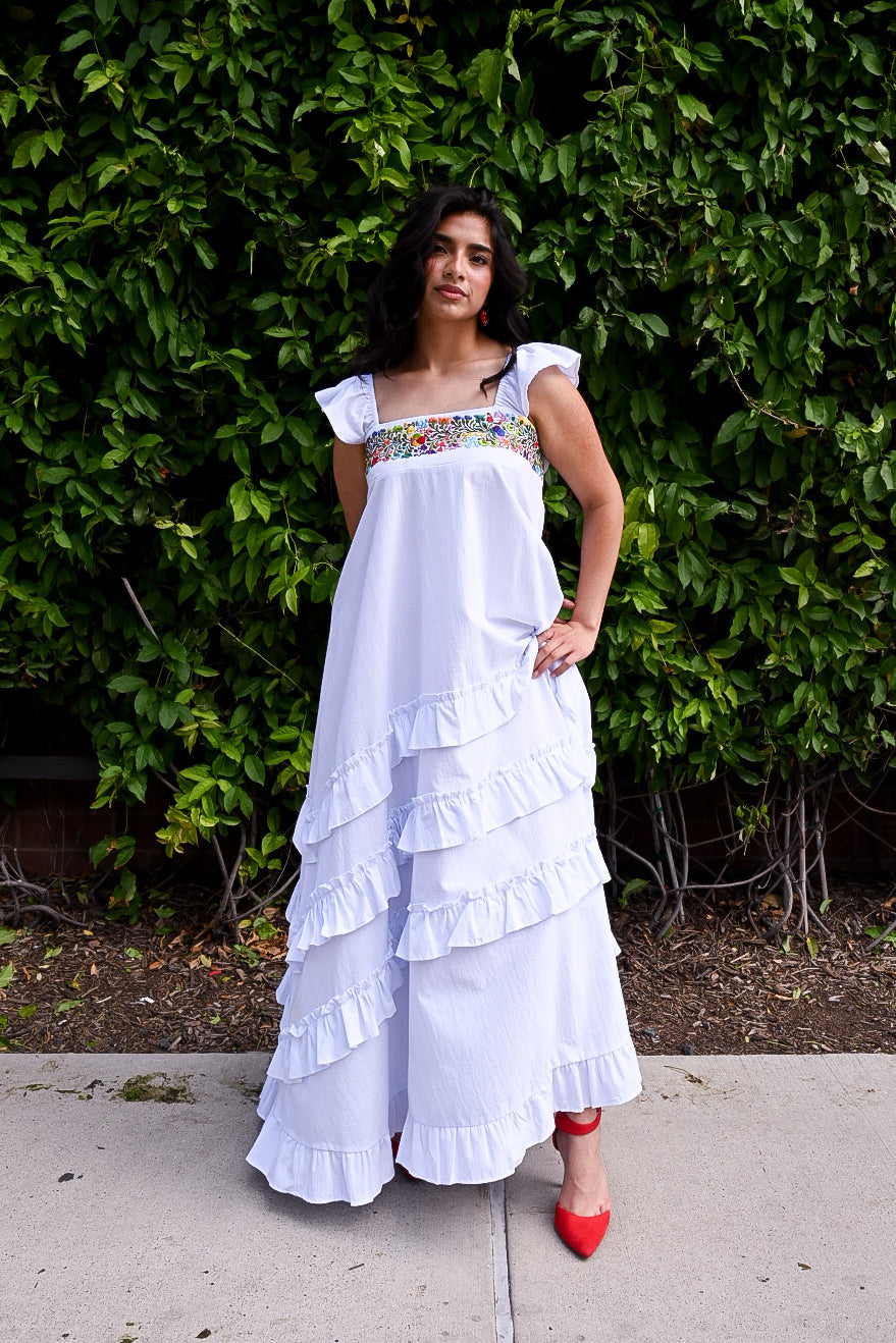 Tolima Ruffle Maxi Dress – Folklore & Tradition