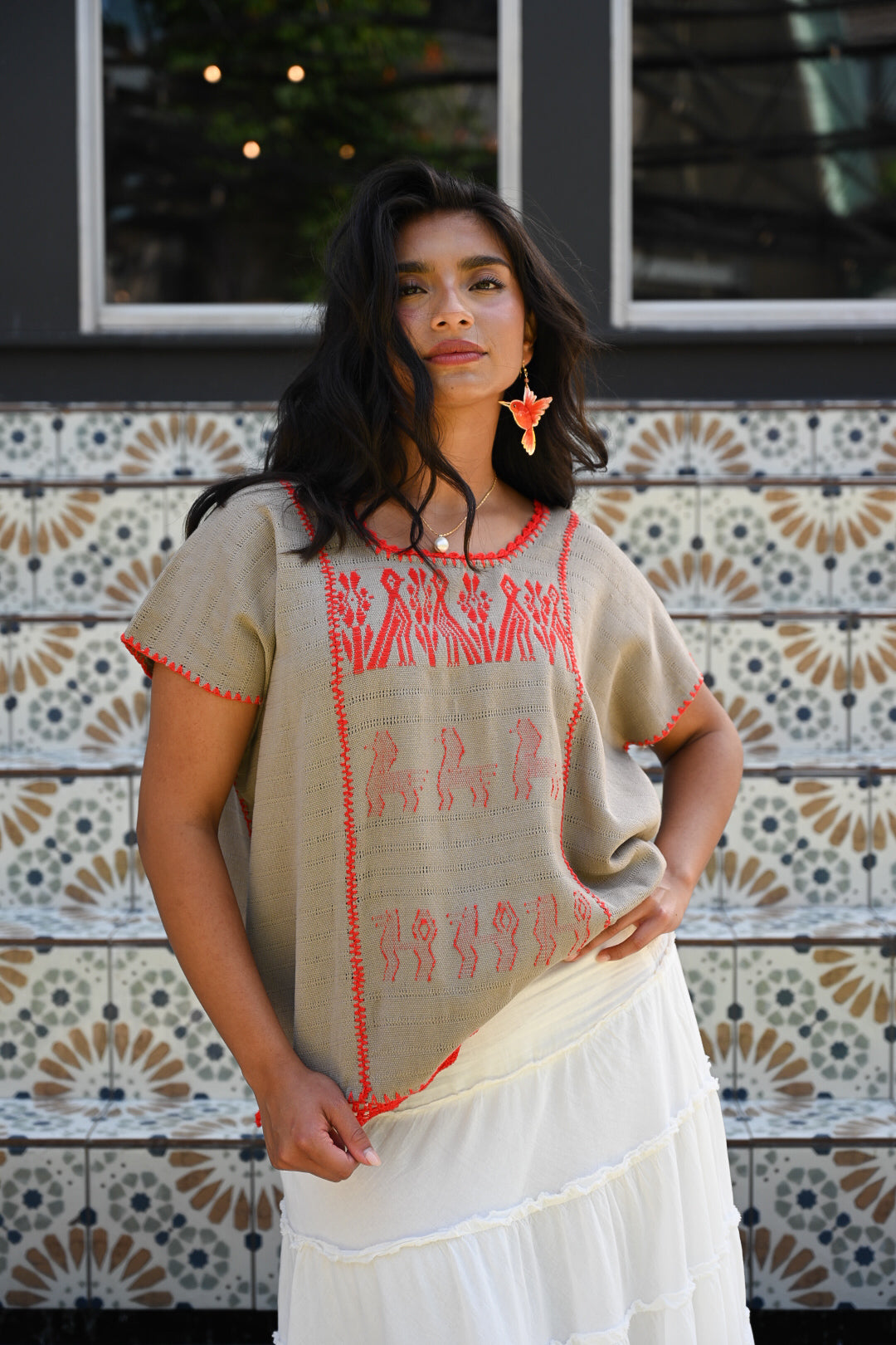 Beige Crochet Huipil
