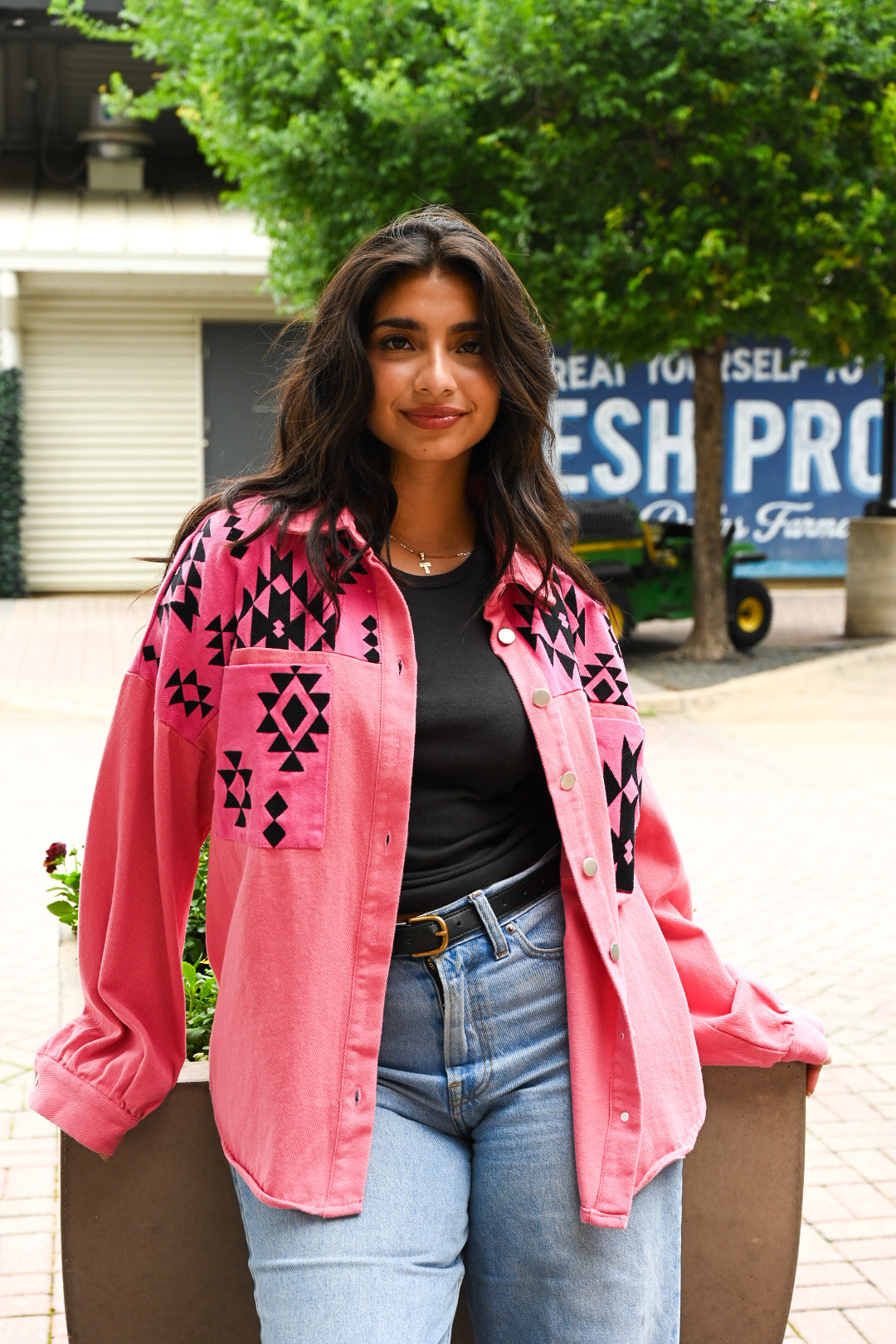 Pink Cowgirl Denim Jacket
