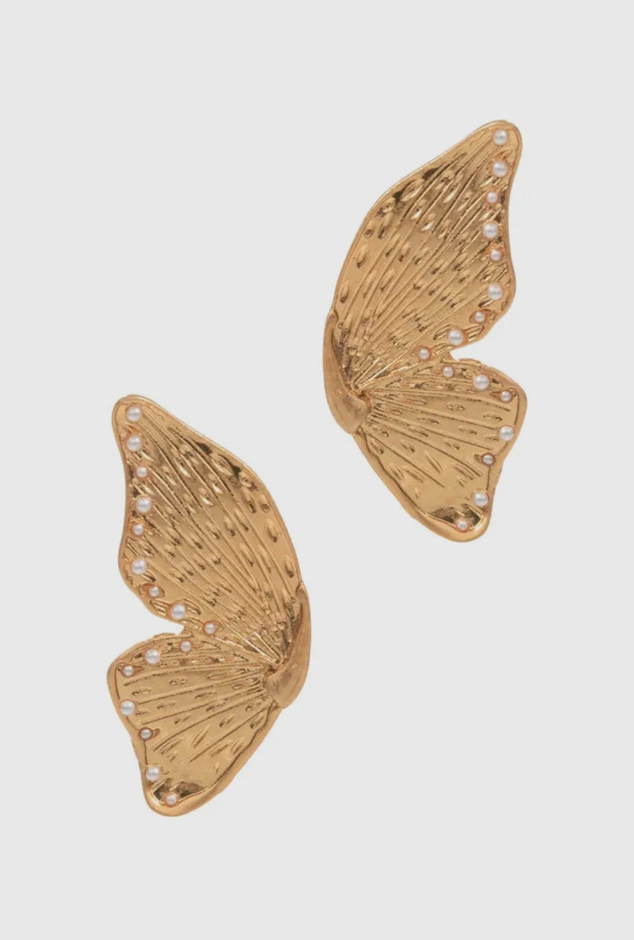 Butterfly Pearl Post Earrings