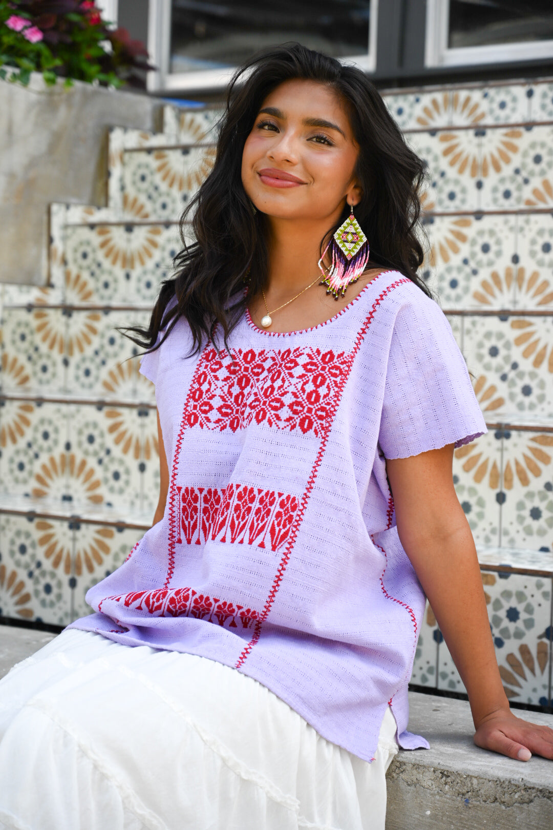 Flores Lilac Huipil