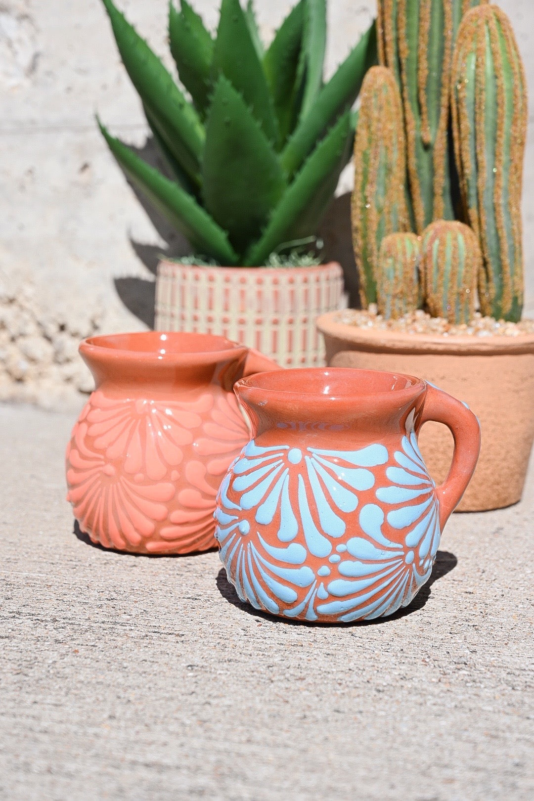 Glossy Soft Blue Talavera Mug