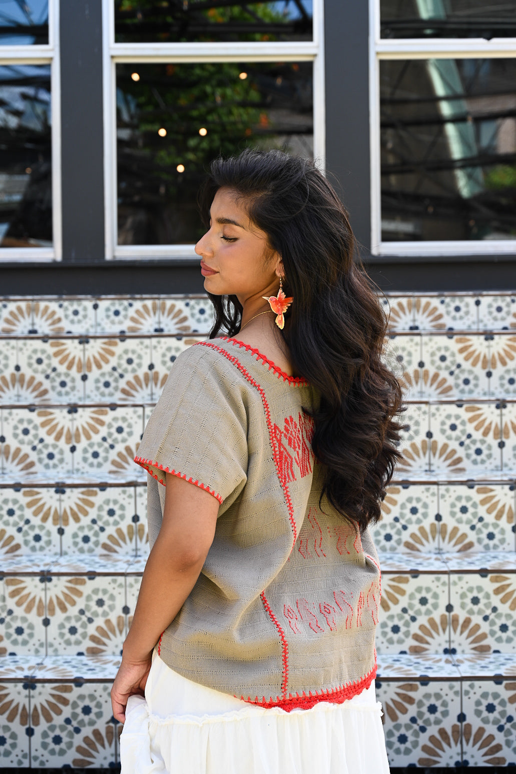 Beige Crochet Huipil