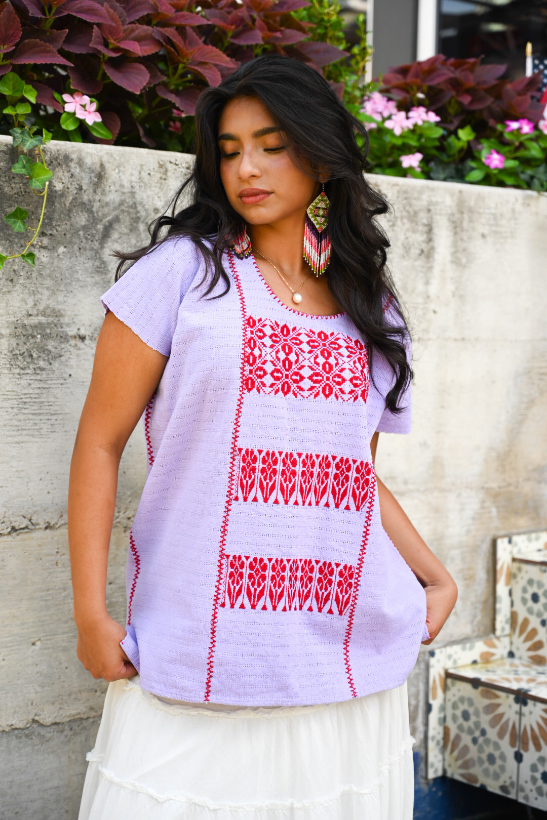 Flores Lilac Huipil
