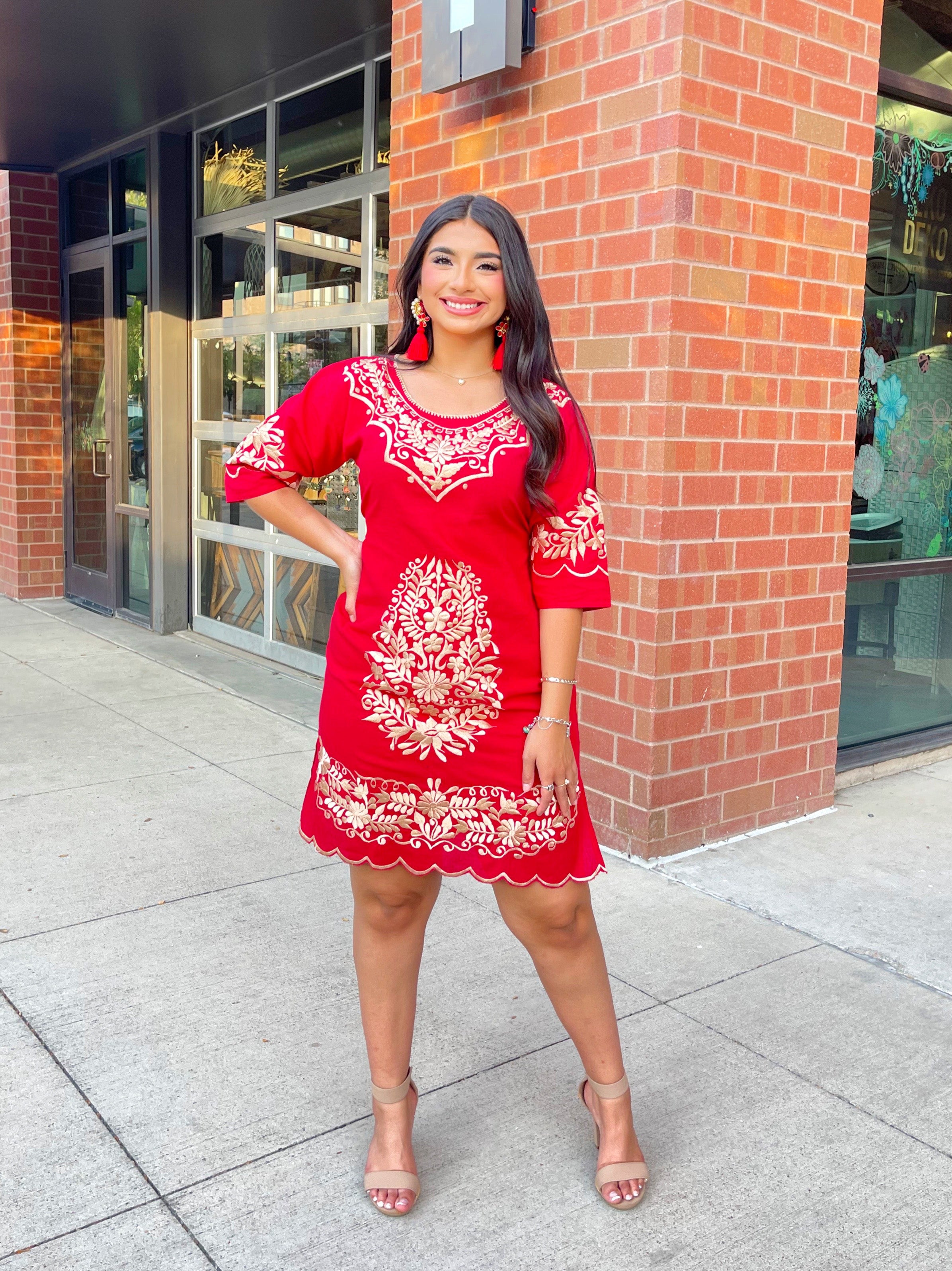 Reina Dress in Red