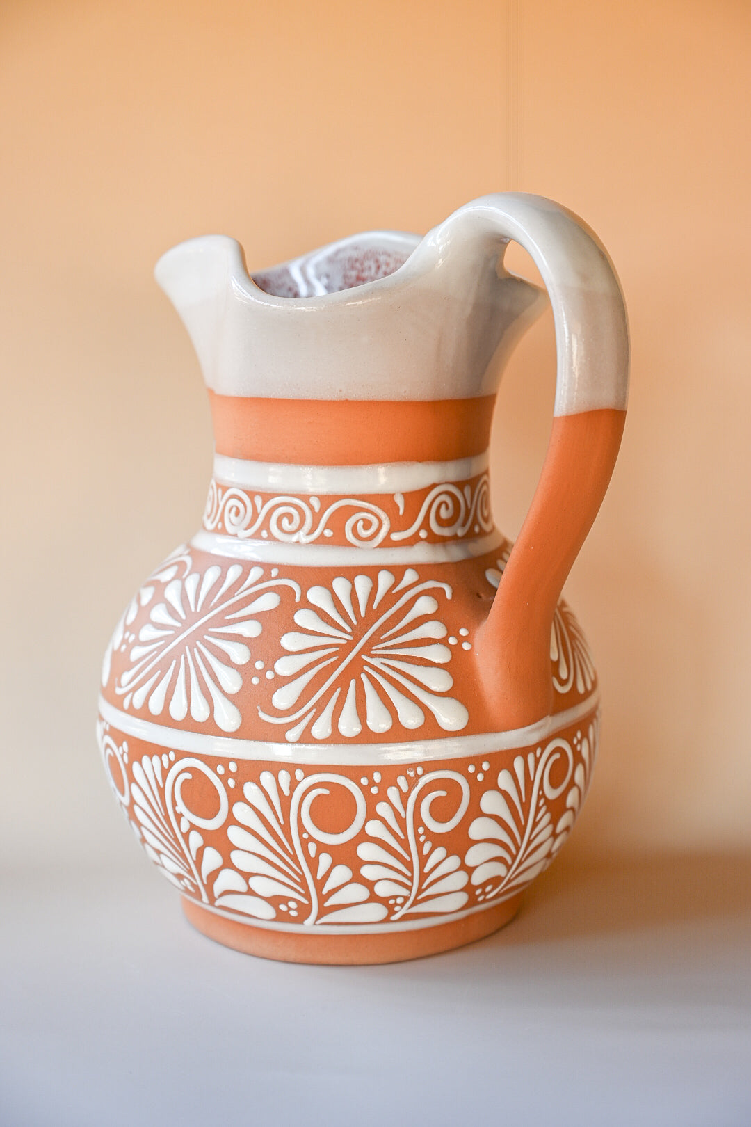 Classic Talavera Pitcher - White