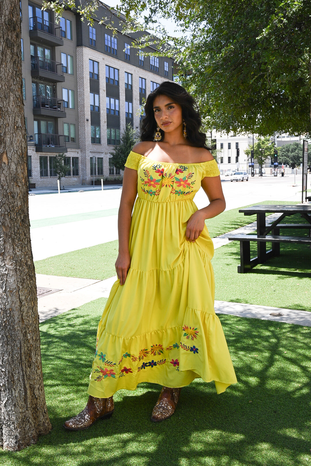 Sunshine Maxi Off-Shoulder Dress