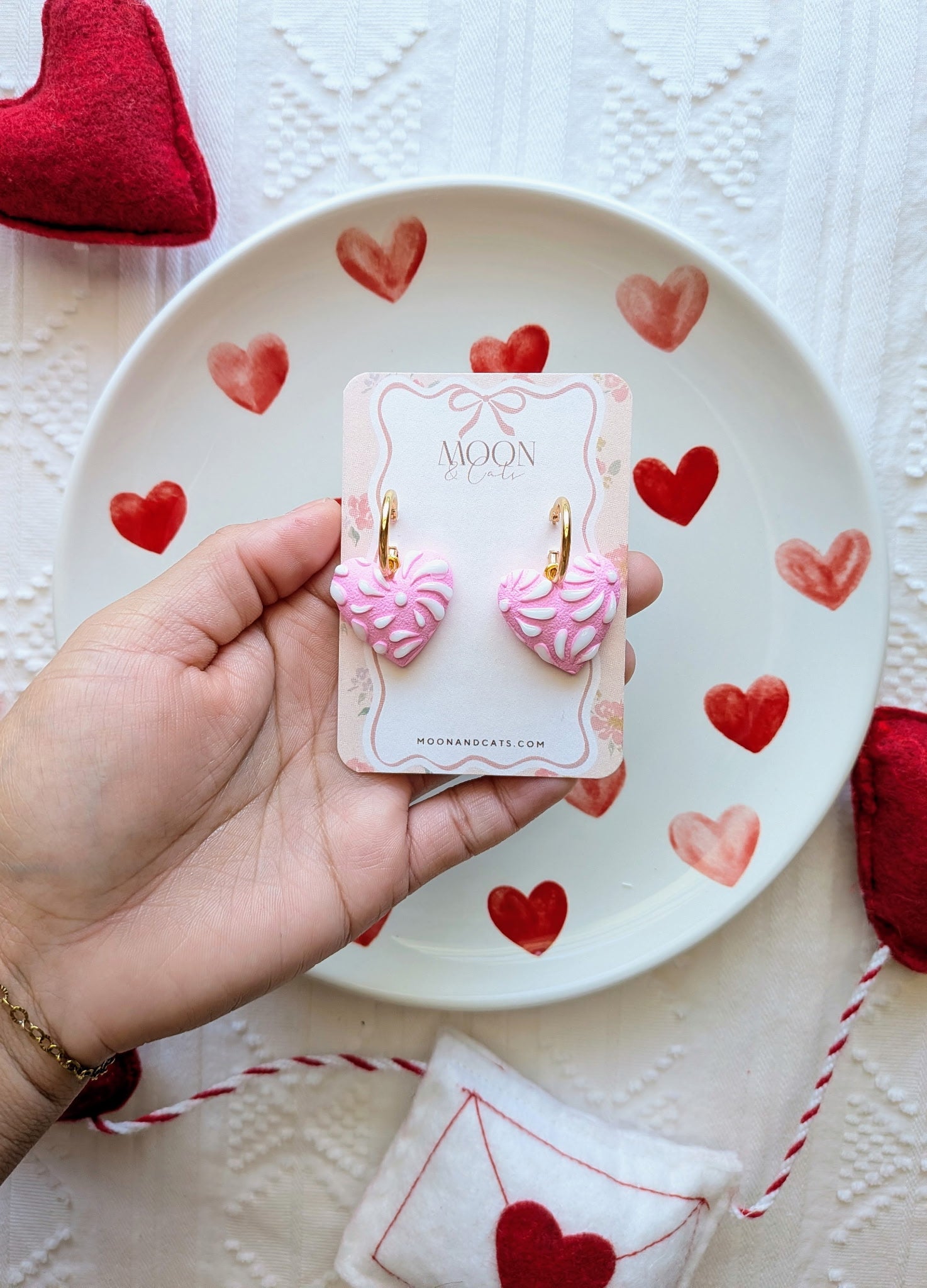 Talavera Puffy Heart Earring