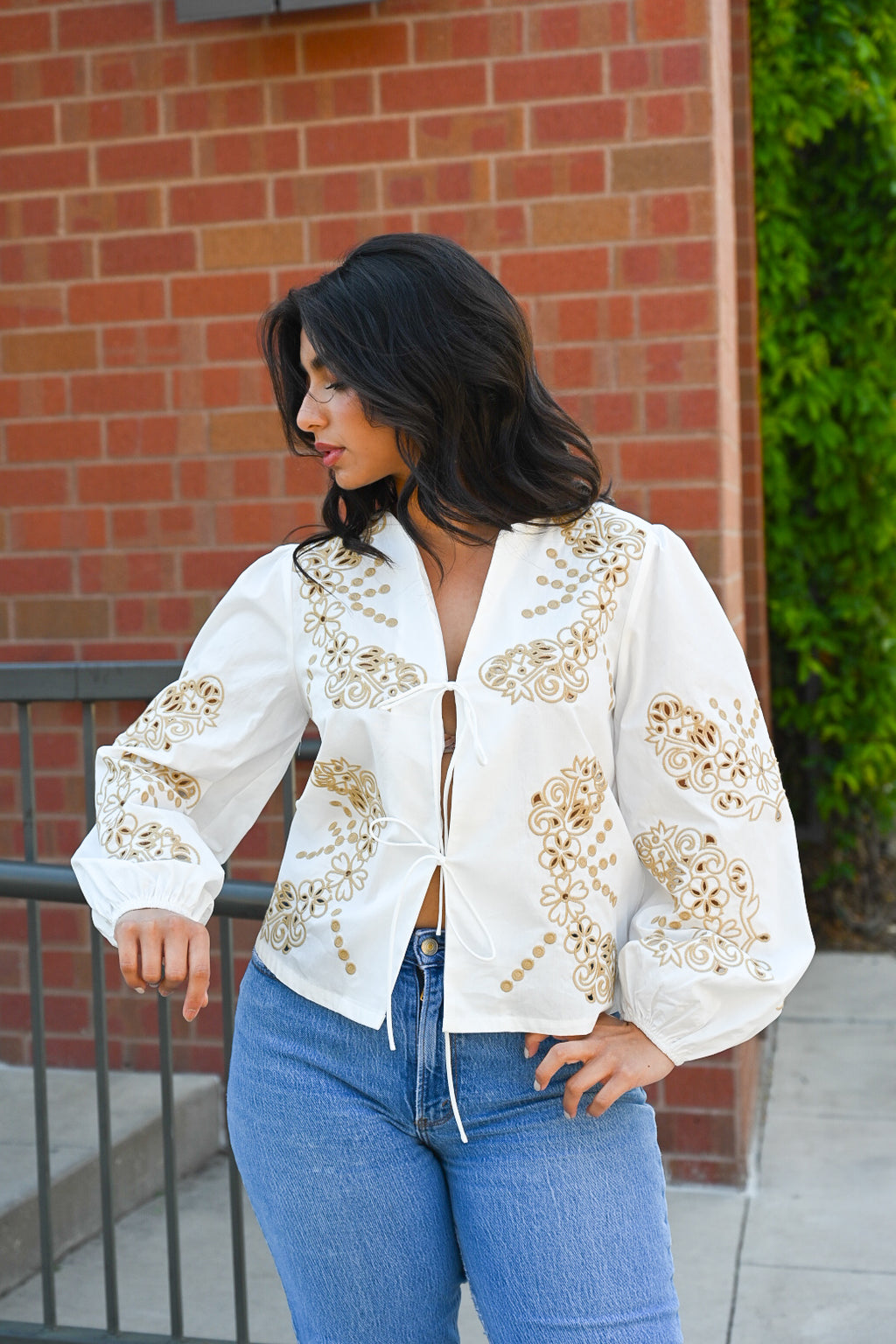 Lorena Front Tie Top