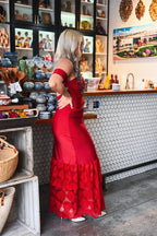 Red Rose Mermaid Gala Dress