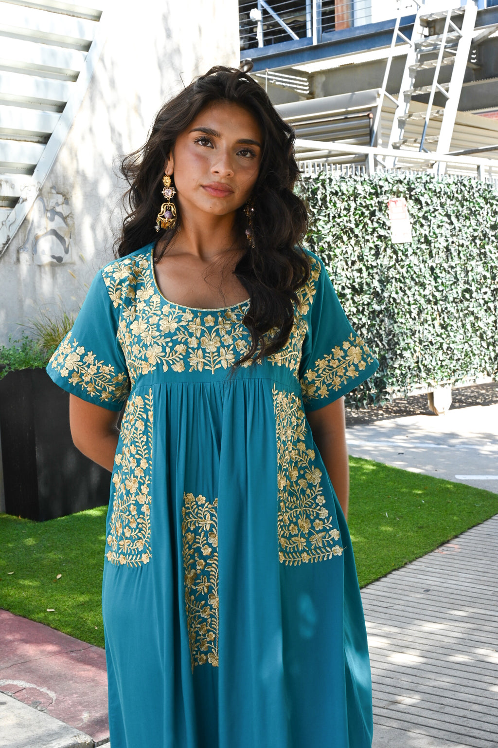 La Diva Teal Dress