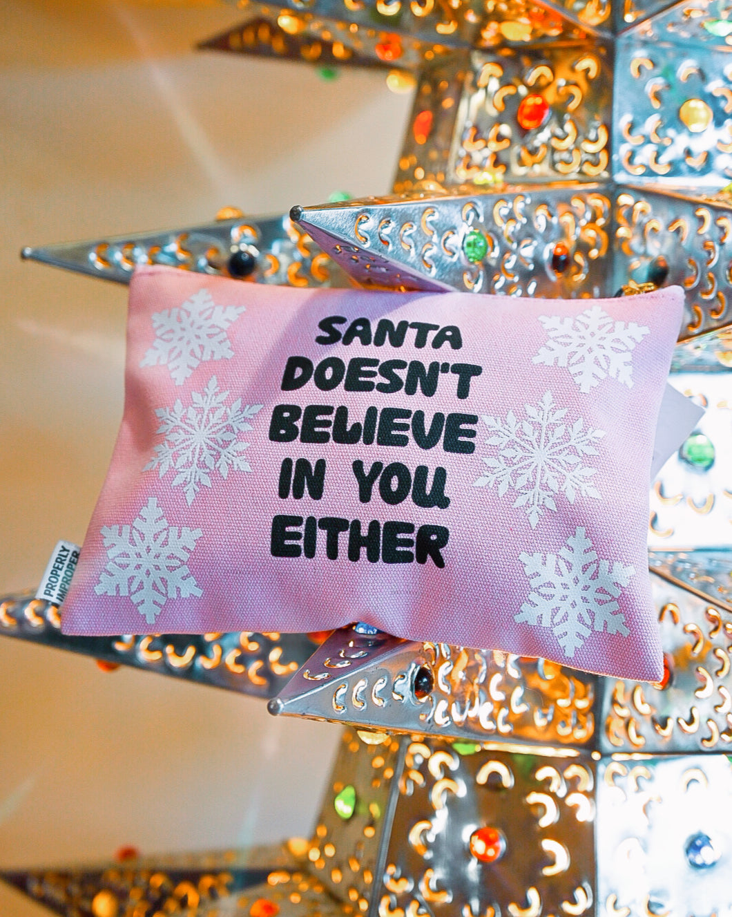 Santa Doesn’t Believe In You Either Canvas Pouch