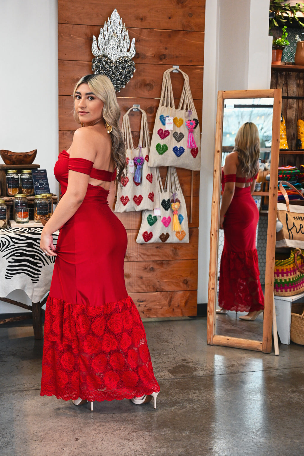 Red Rose Mermaid Gala Dress