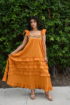 Tolima Ruffle Maxi Dress TRA
