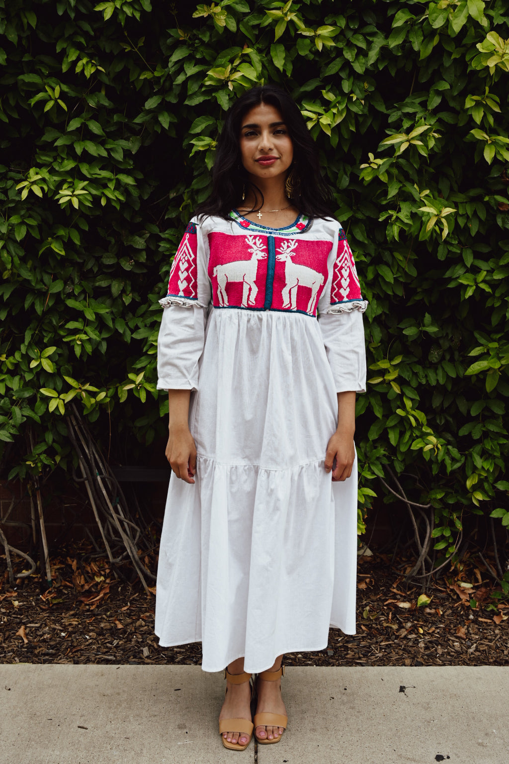 Oaxacan Venado Ruffle Midi