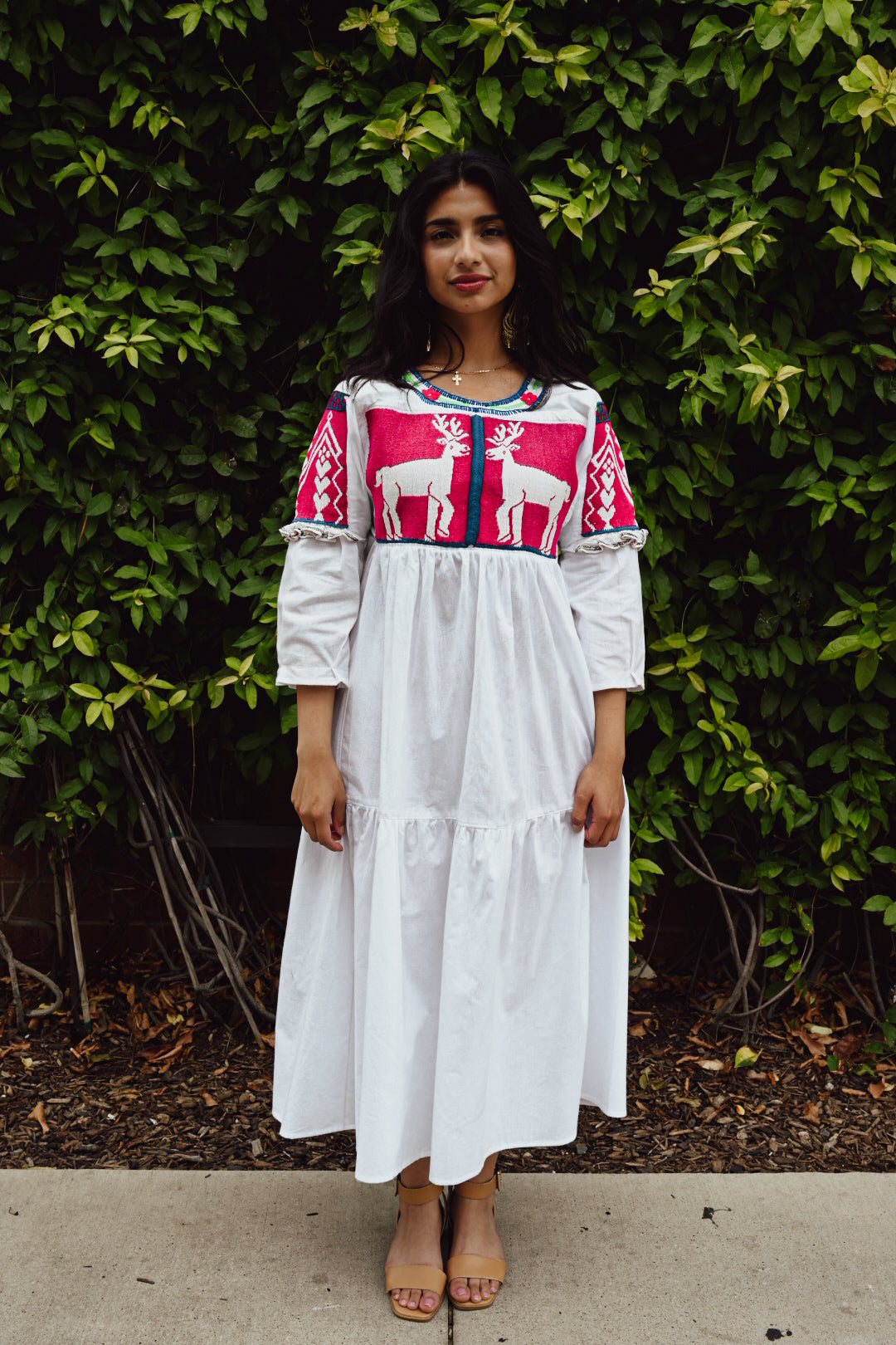 Oaxacan Venado Ruffle Midi
