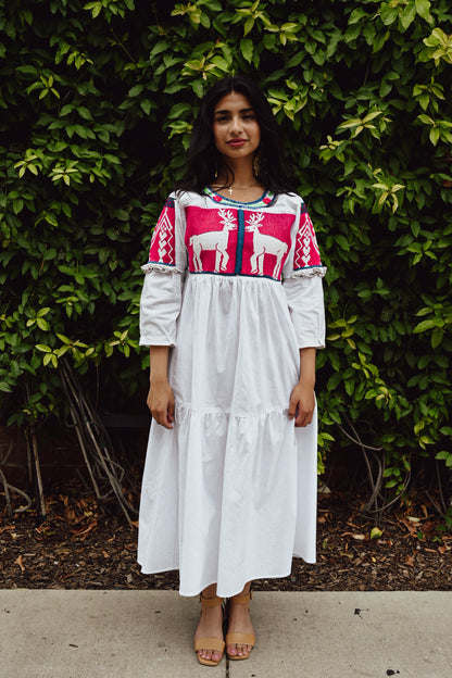 Oaxacan Venado Ruffle Midi
