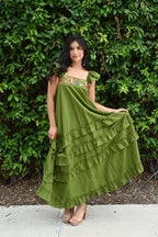 Tolima Ruffle Maxi Dress VRD