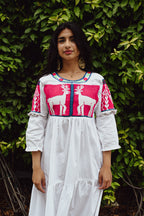 Oaxacan Venado Ruffle Midi