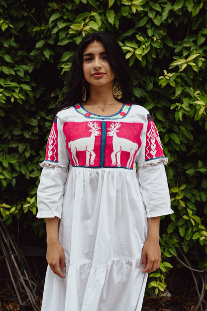 Oaxacan Venado Ruffle Midi