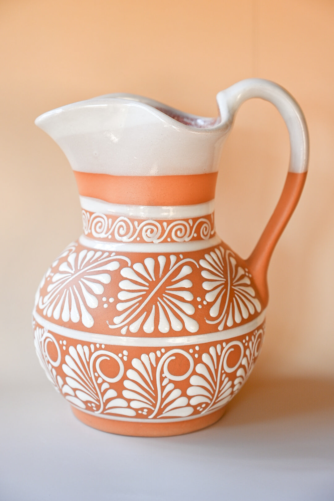 Classic Talavera Pitcher - White