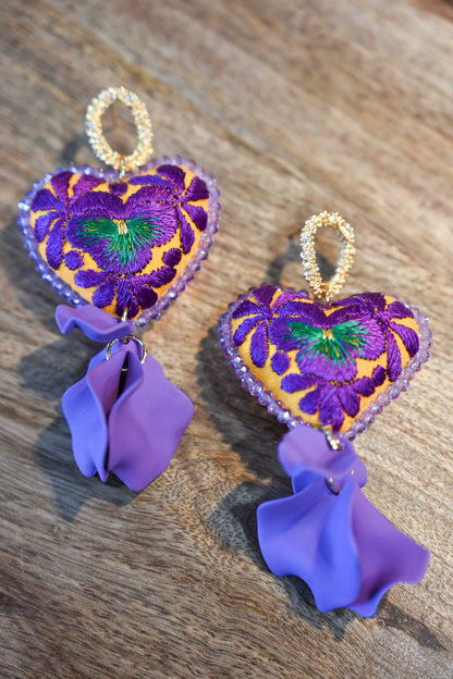 Sugar Plum Heart Earrings