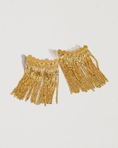 Nola 18K Gold Tassel Earrings