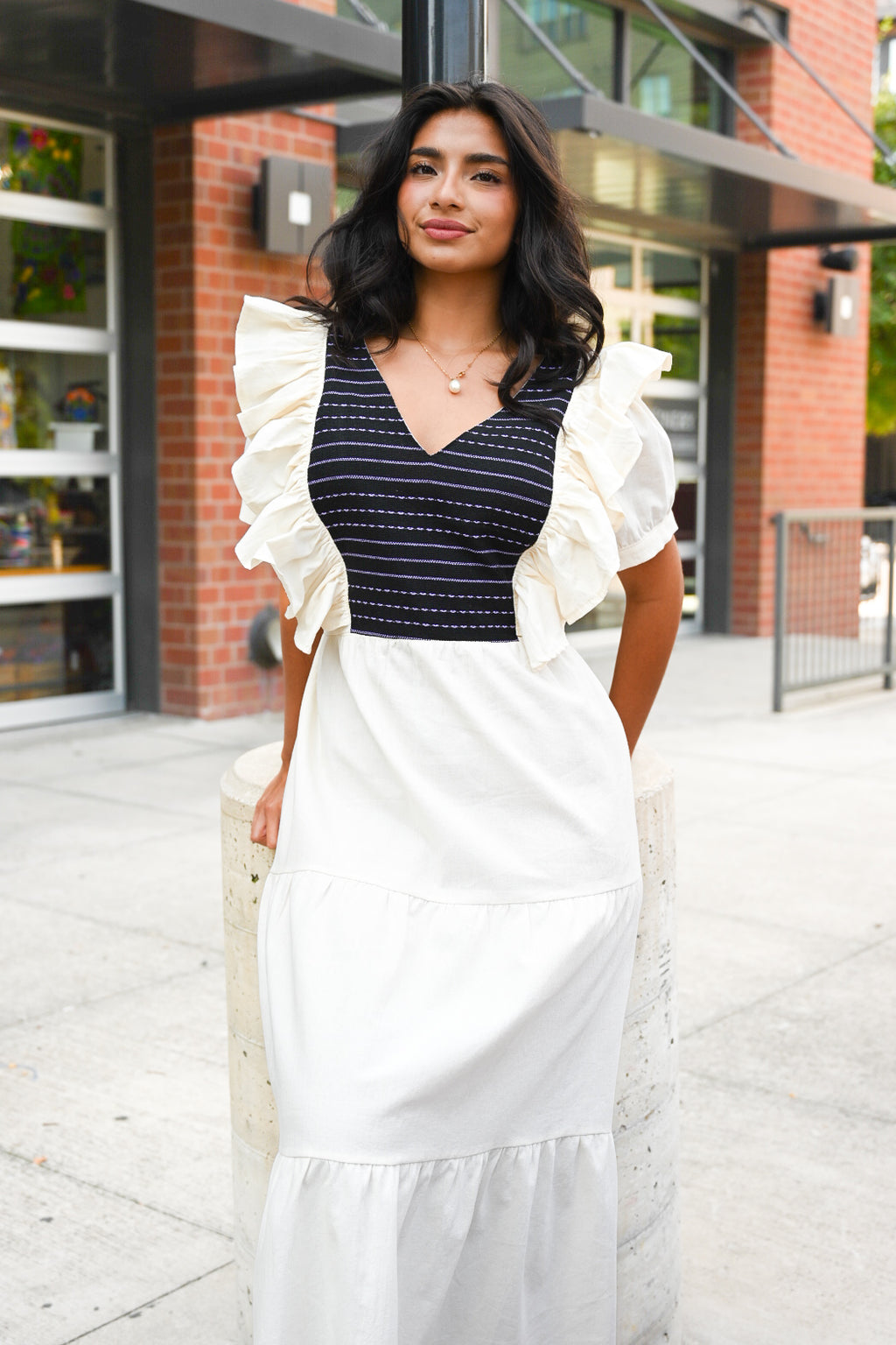 Mariposa Ruffle Dress