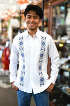 Aztec Long Sleeved Shirt - Blue