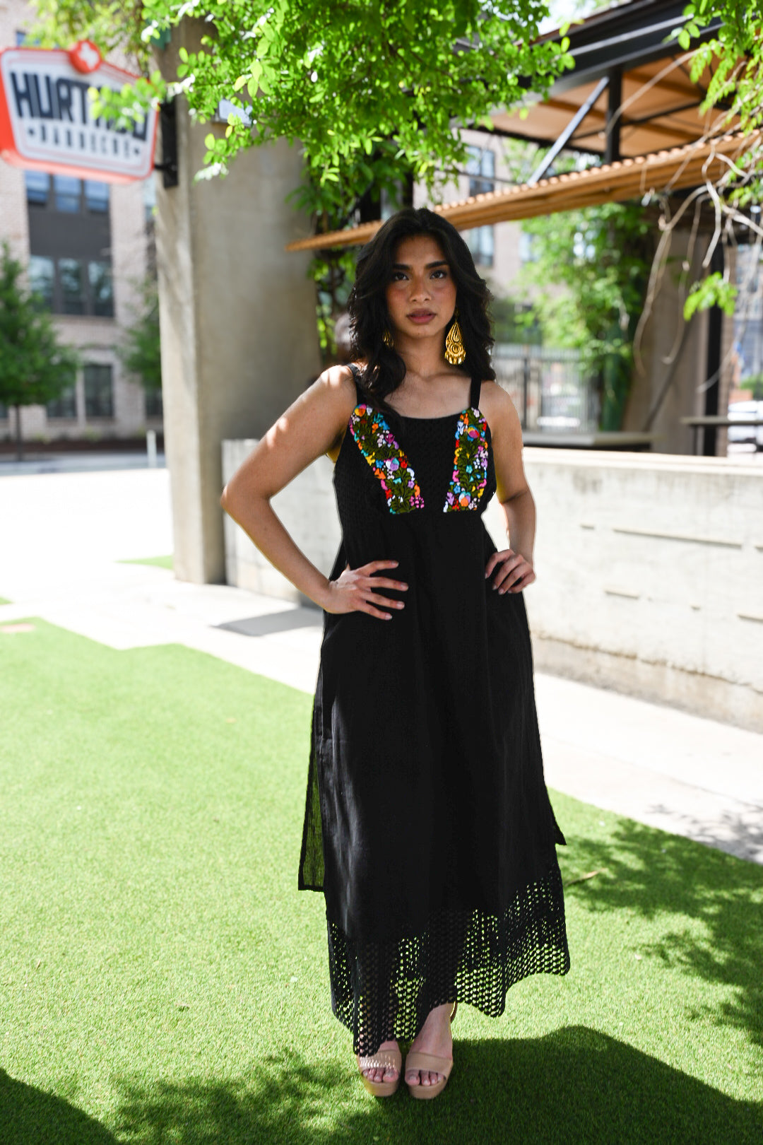 Ameca Lace Dress - BLK