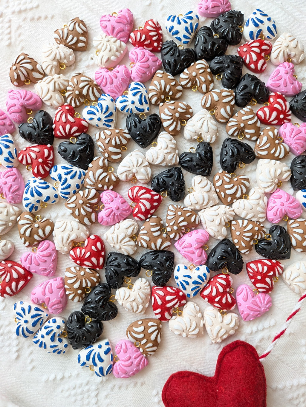 Talavera Puffy Heart Earring