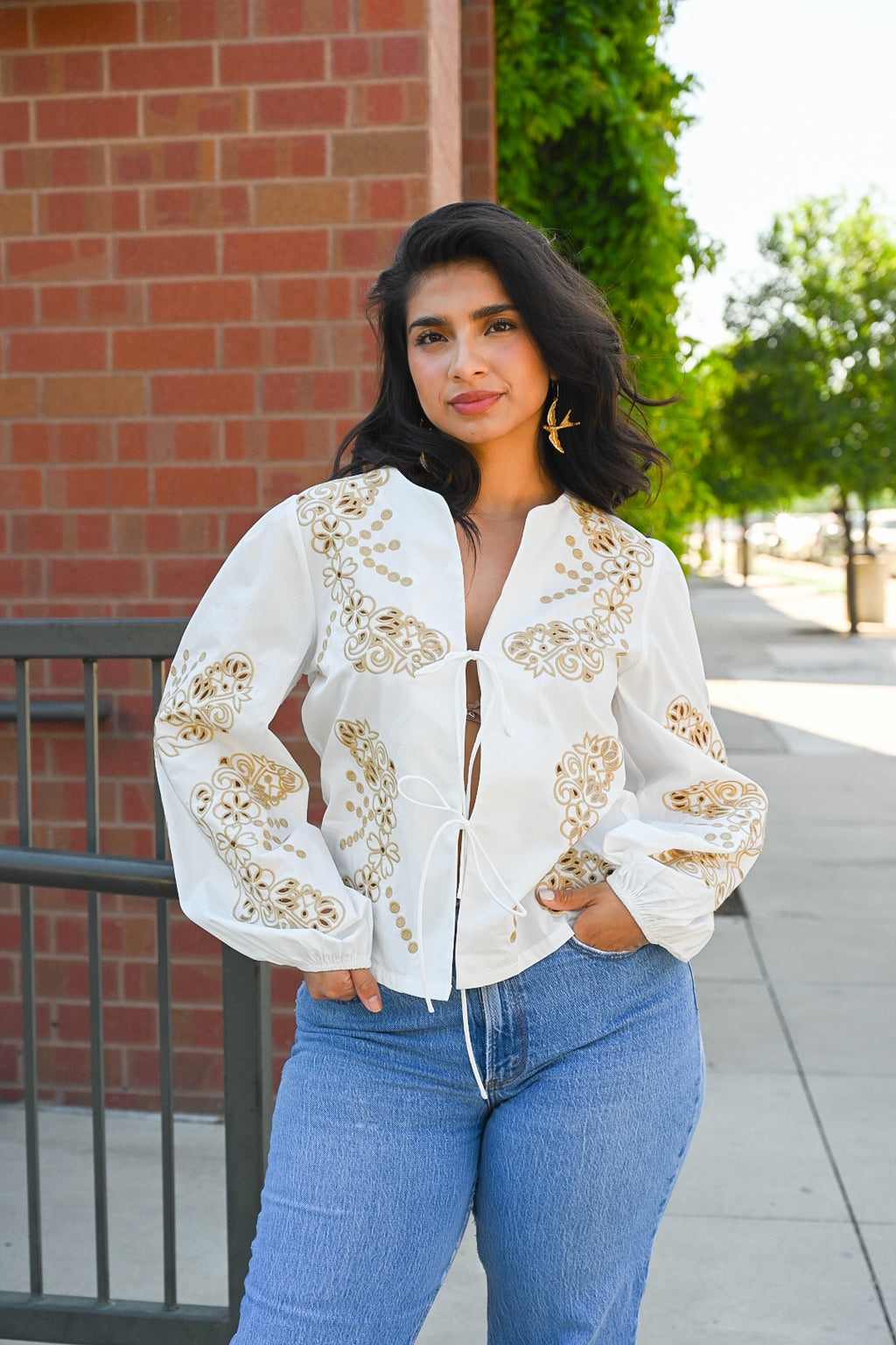Lorena Front Tie Top
