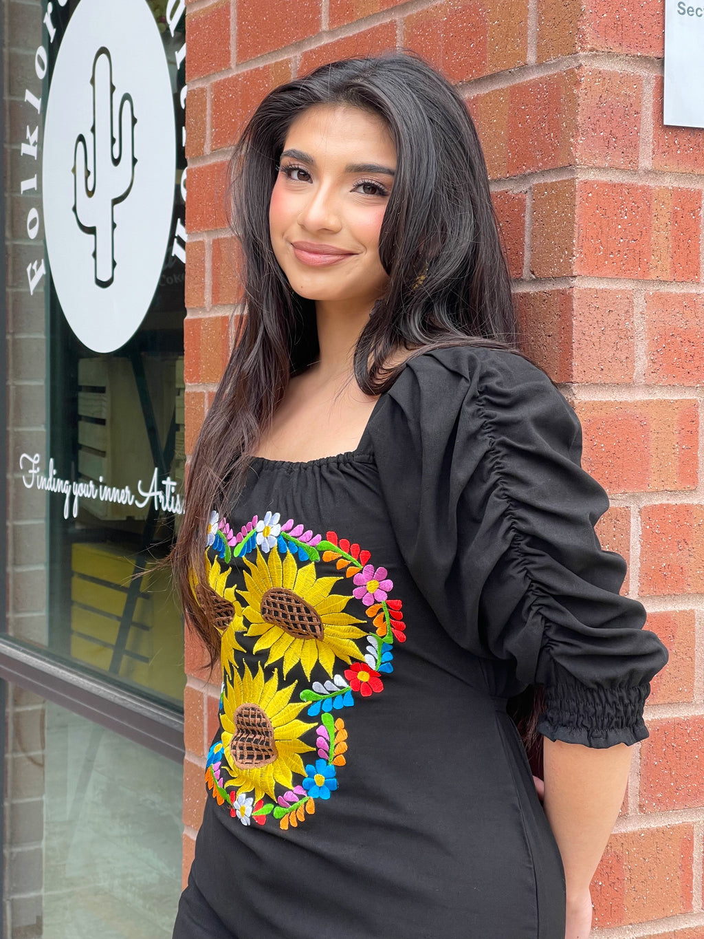 Carmen Puff-Sleeve Dress