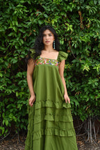 Tolima Ruffle Maxi Dress VRD