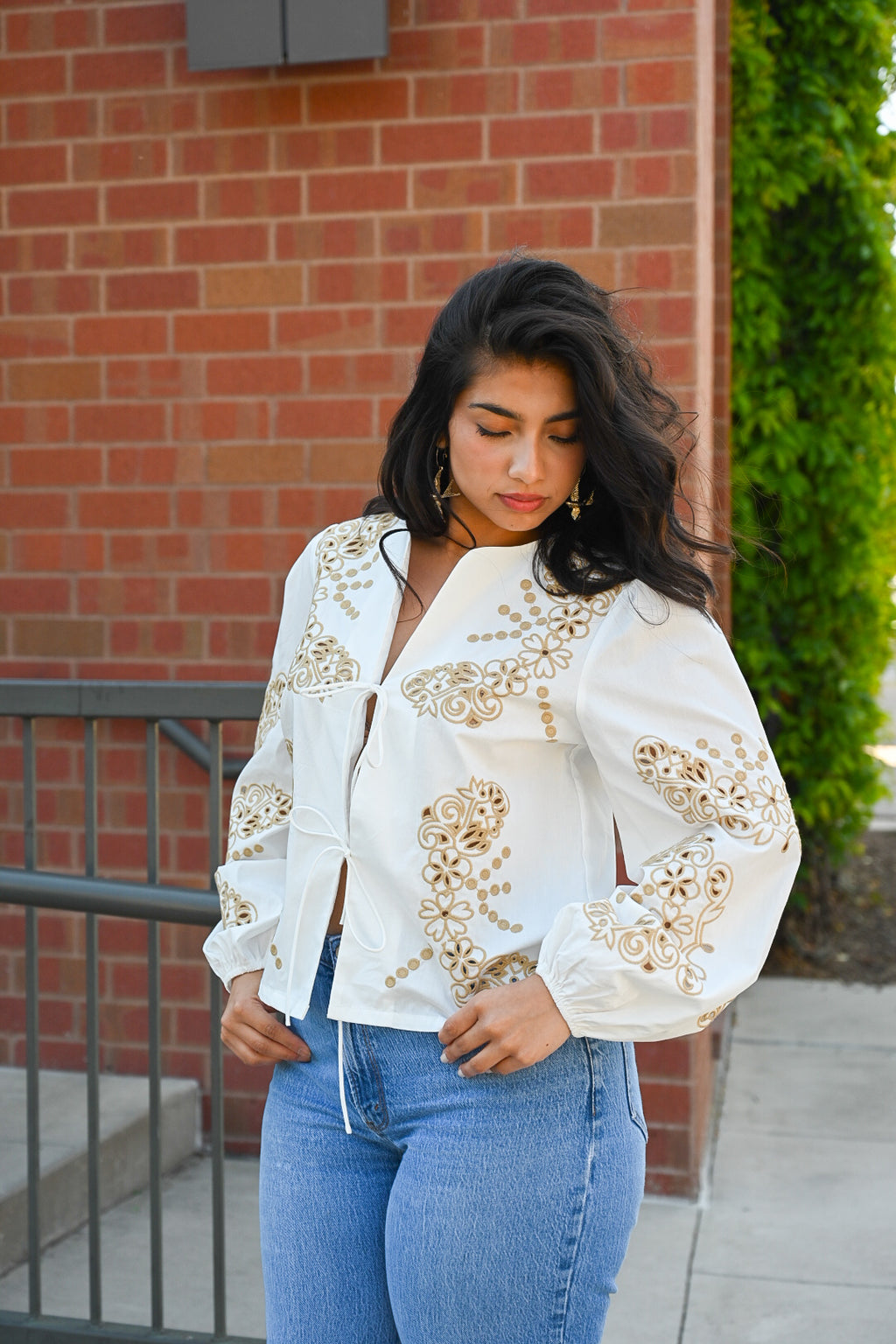 Lorena Front Tie Top