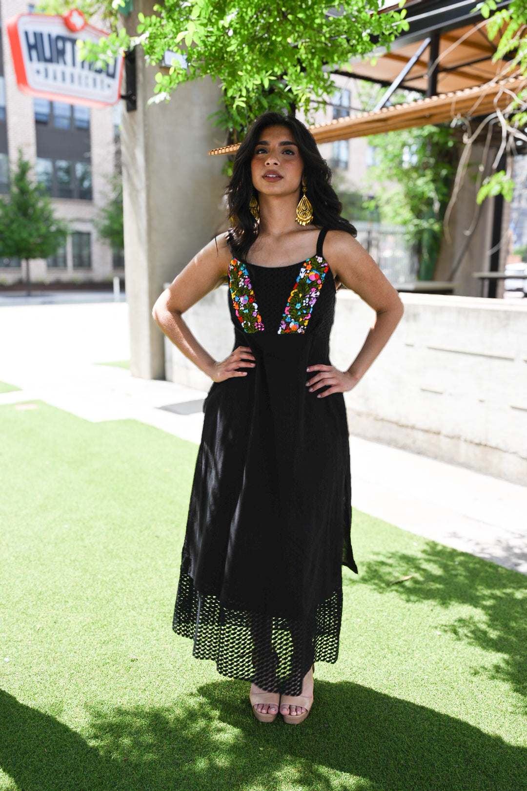 Ameca Lace Dress - BLK