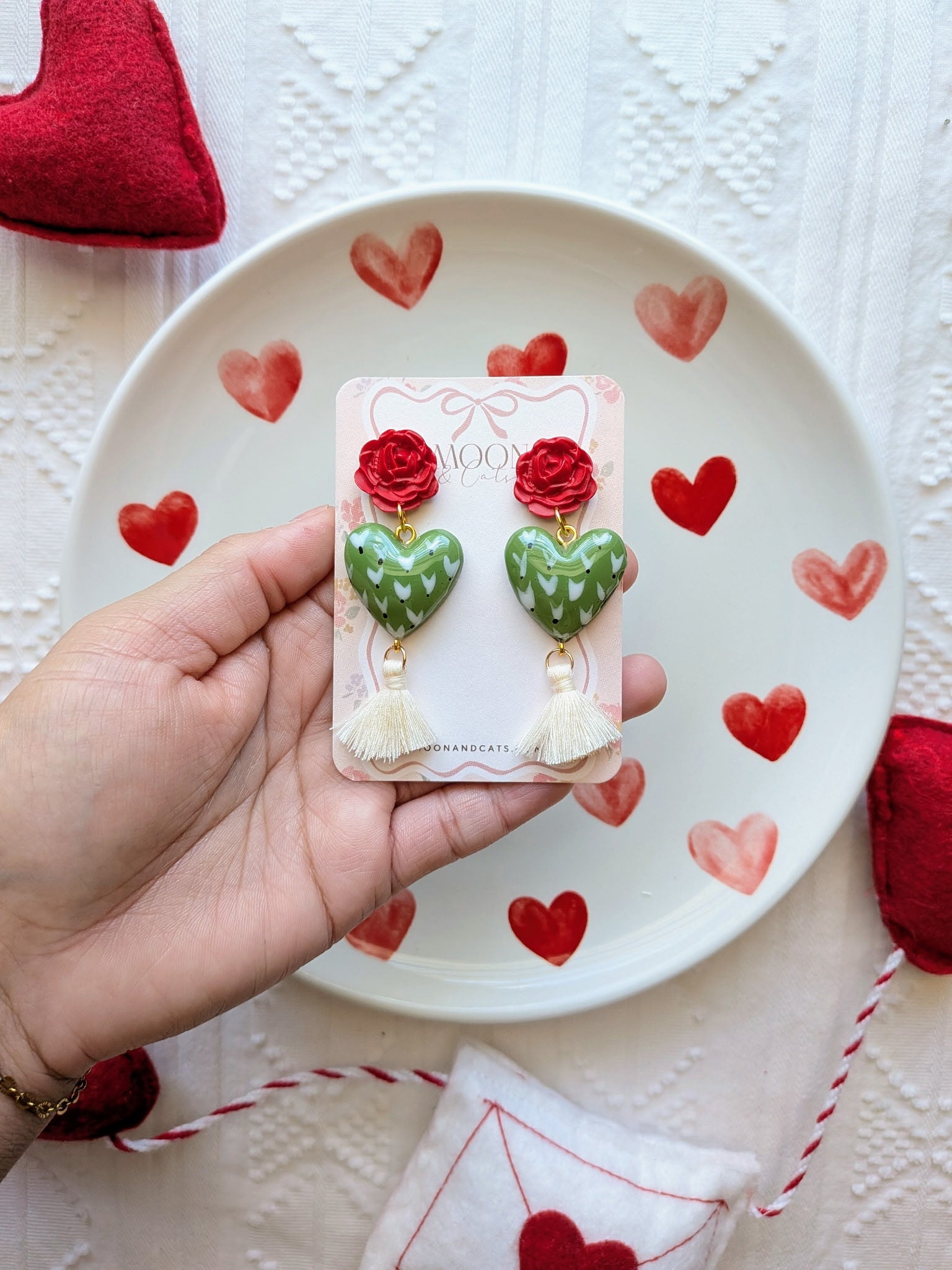 Corazoncitos de Nopal Earring