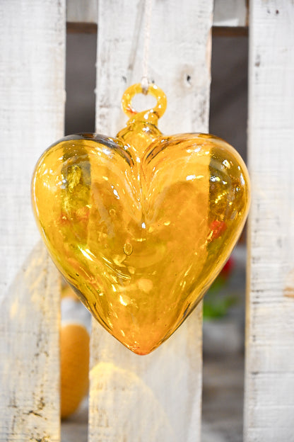 7” Blown Glass Heart