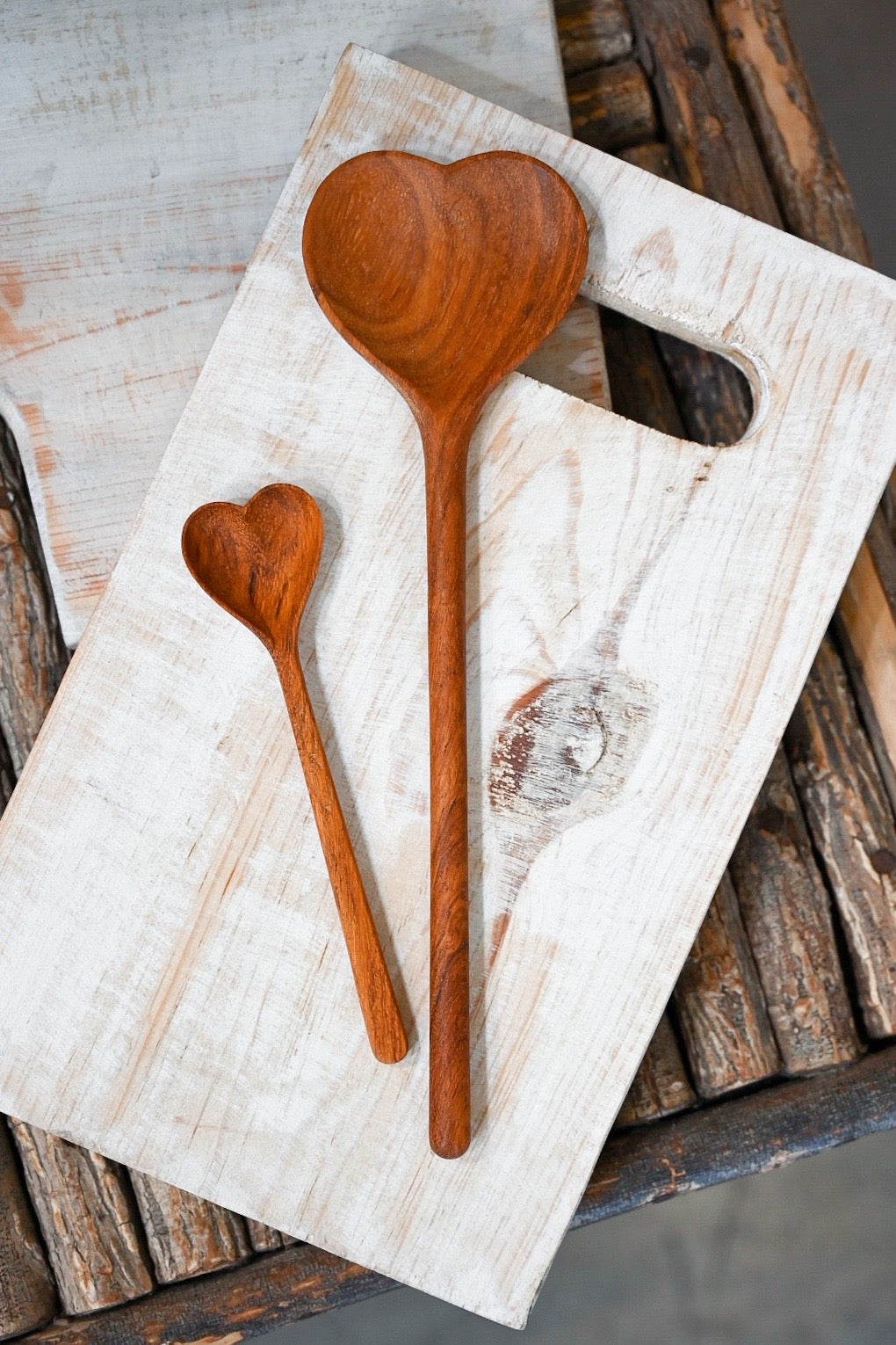 Large Wood Heart Spoon