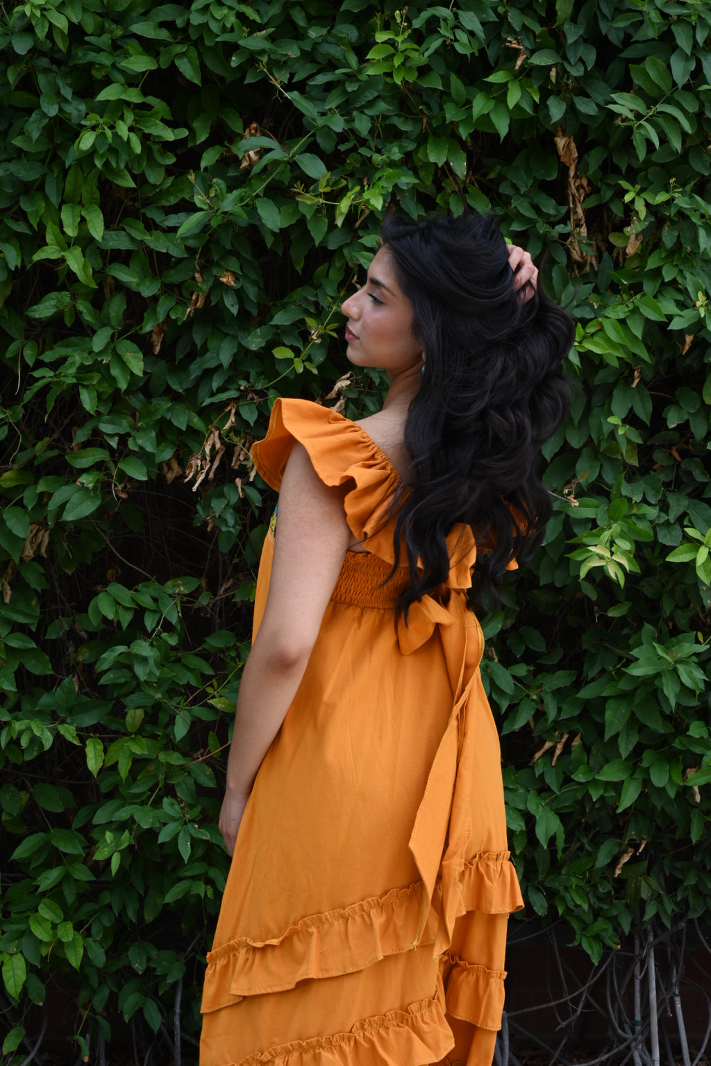 Tolima Ruffle Maxi Dress TRA