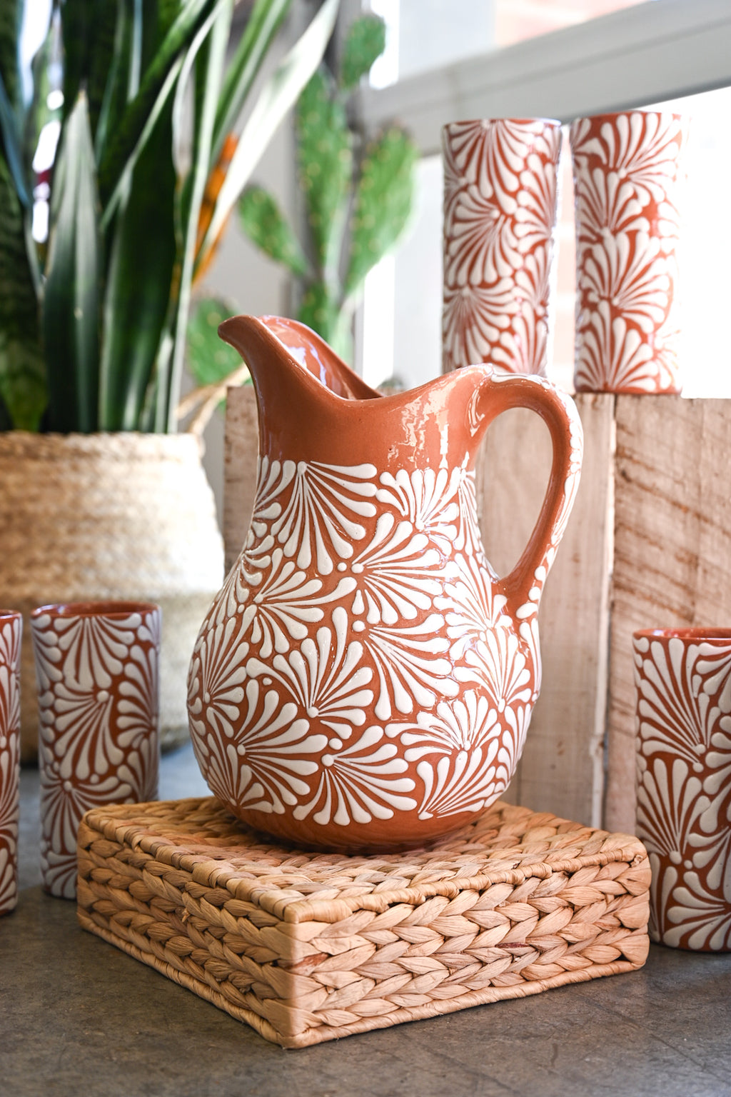 Natural Drinkware Talavera SET