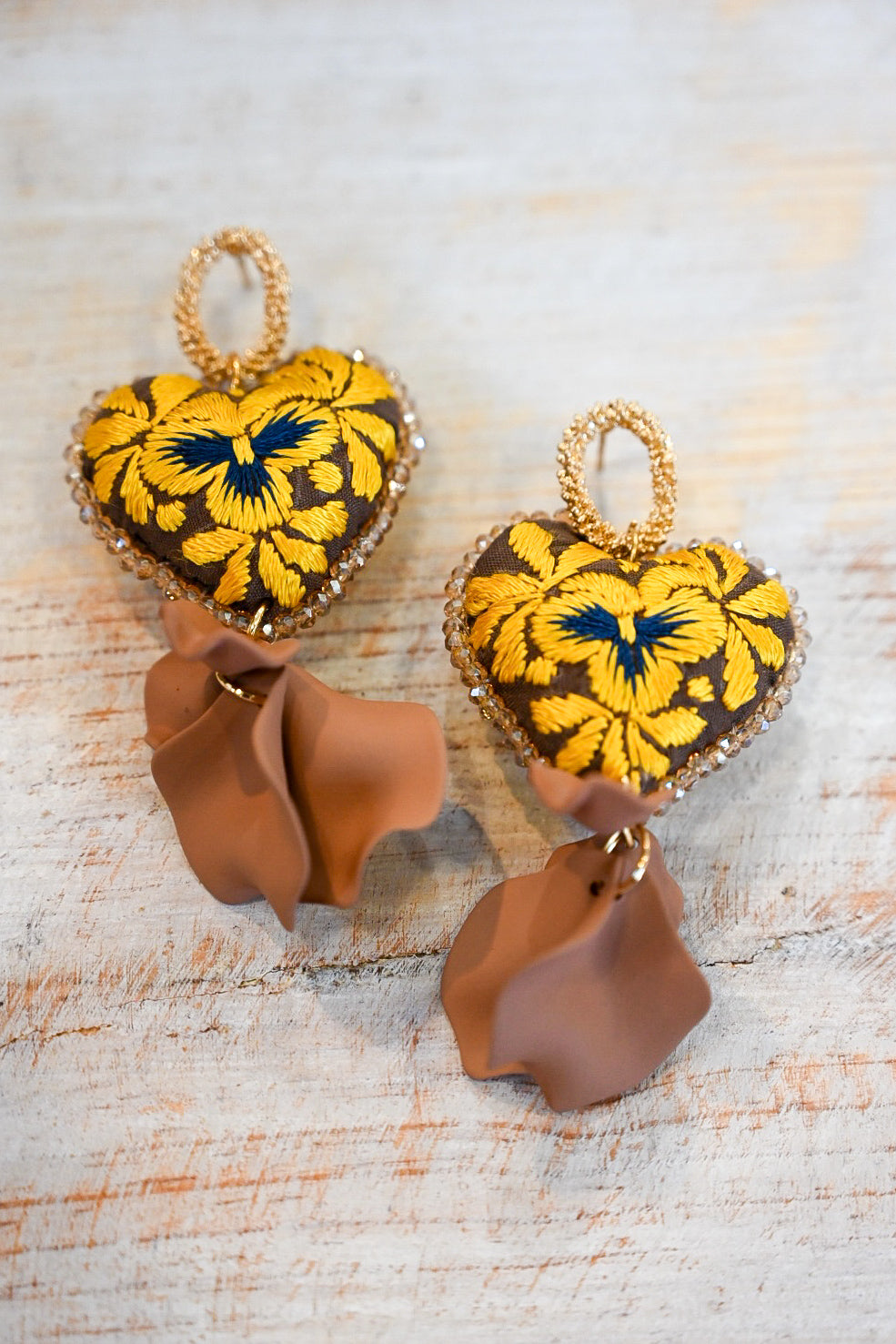 Cinnamon Sugar Heart Earrings