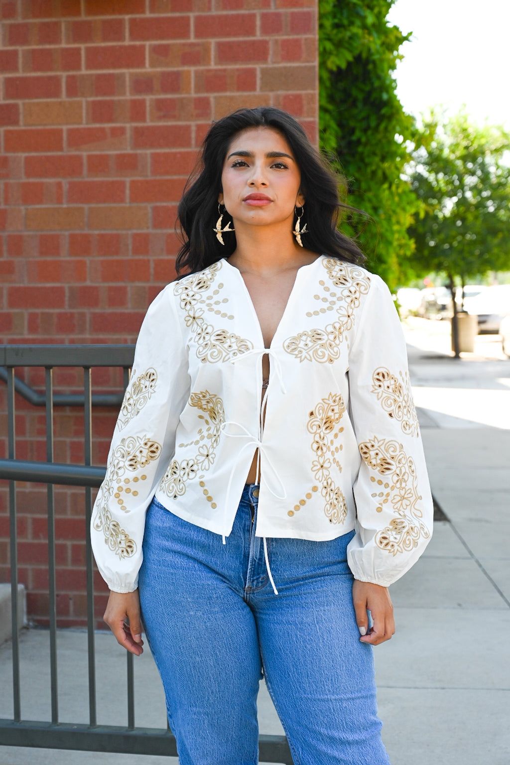 Lorena Front Tie Top