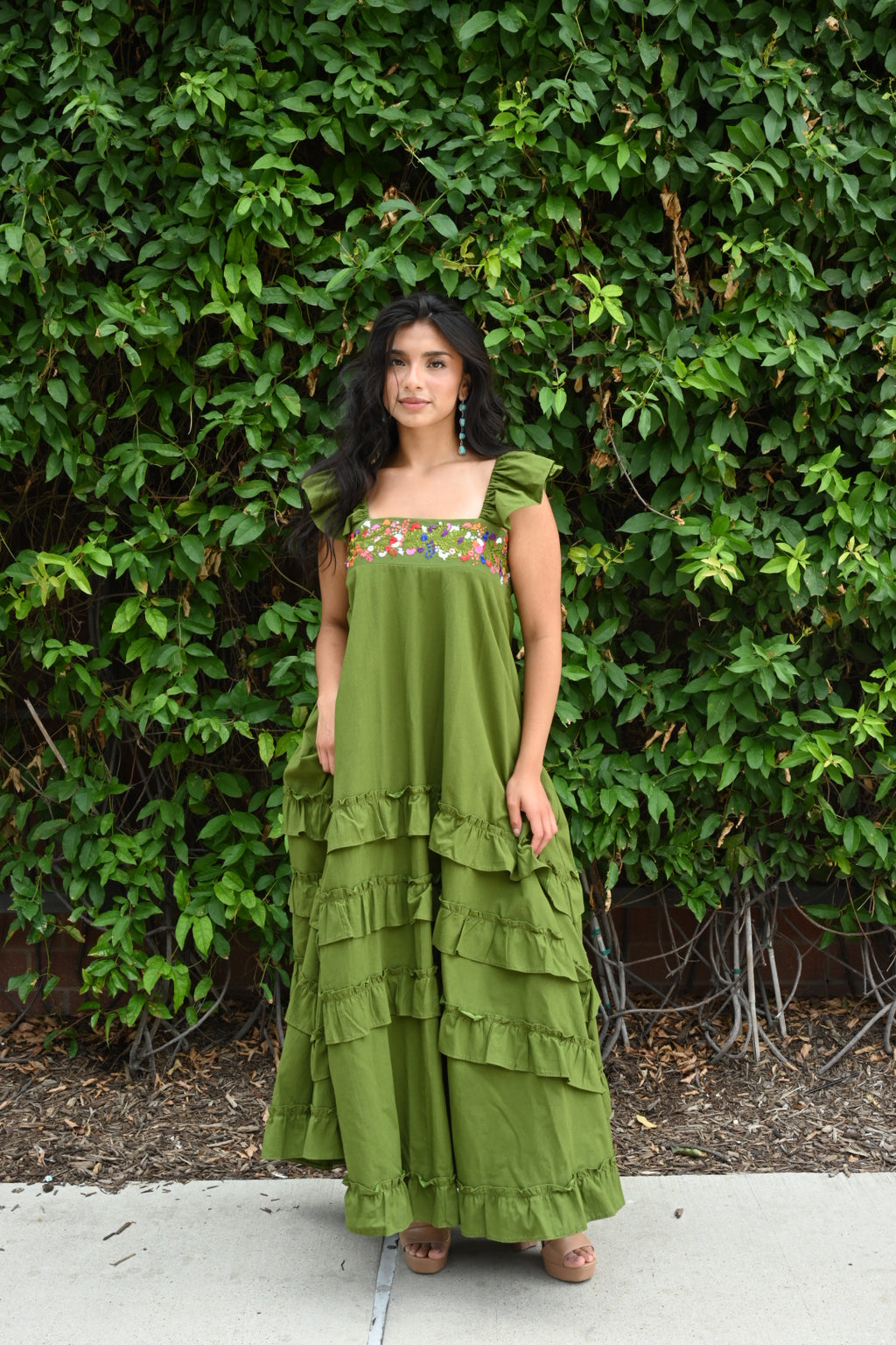 Tolima Ruffle Maxi Dress VRD