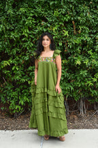 Tolima Ruffle Maxi Dress VRD