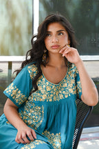 La Diva Teal Dress