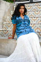 Animalitos Royal Blue Huipil