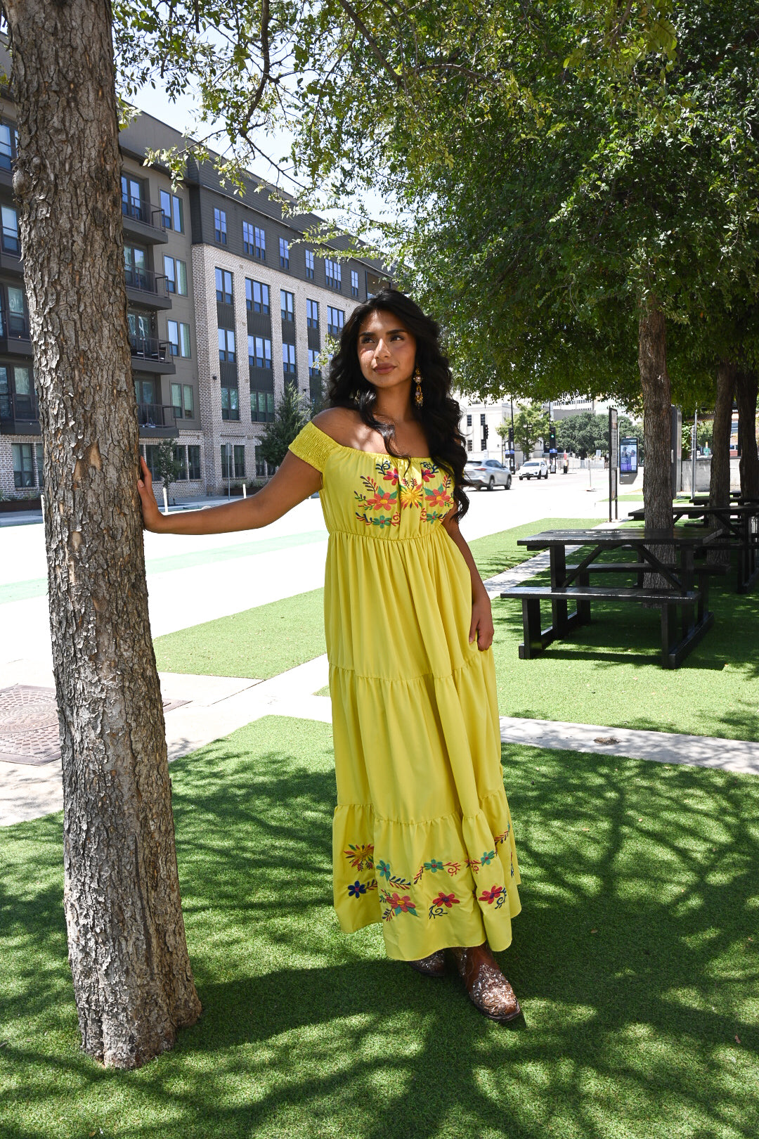 Sunshine Maxi Off-Shoulder Dress