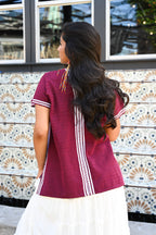 Animalitos Burgundy Huipil
