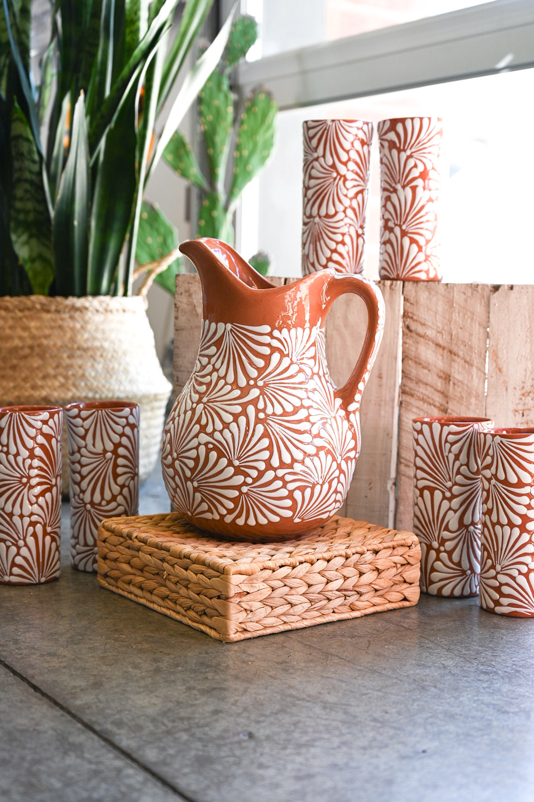 Natural Drinkware Talavera SET